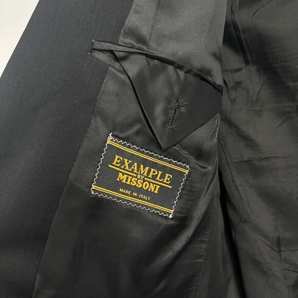 Example By Missoni Womens Three-Button Front & Chino Pant Suit Black Size 44L - Picture 6 of 13